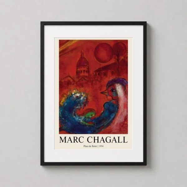 Place du Tertre 1954 Marc Chagall Paris Modernist Art Print
