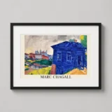The Blue House 1917 by Marc Chagall Expressionist Art Print
