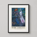 Marc Chagall The Painter, The Bride and her Painting Art Print