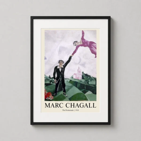 Marc Chagall The Promenade 1918 Surrealist Expressionist Art Print