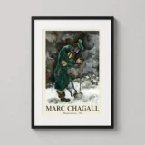Marc Chagall Vieux juif au violon Expressionist Art Print