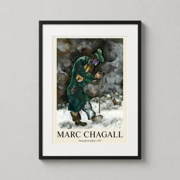 Marc Chagall Vieux juif au violon Expressionist Art Print