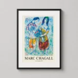 Marc Chagall Les Paysans 1971 Exhibition Style Modern Art Print