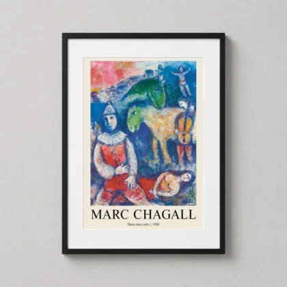 Marc Chagall – Deux ânes Verts 1980 Surrealist decorative art print for curated interiors by MerchFuse