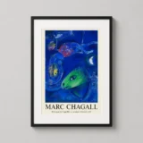 Marc Chagall Le Cirque Bleu, 1950 Surrealist Circus Art Print