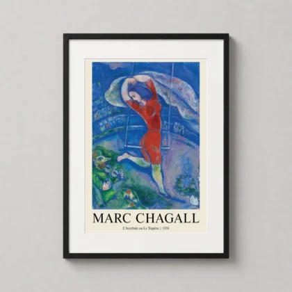 Marc Chagall Acrobat – 1938 Circus Exhibition decorative art print for curated interiors by MerchFuse