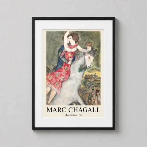 Marc Chagall L'Ecuyere 1931 Surrealist Village Art Print