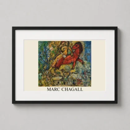 Marc Chagall – La Chevauchée 1956 Surrealist decorative art print for curated interiors by MerchFuse