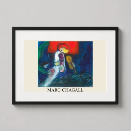 Marc Chagall la Mariée — this Marc Chagall La Mariée 1950 art print features a bride in white
