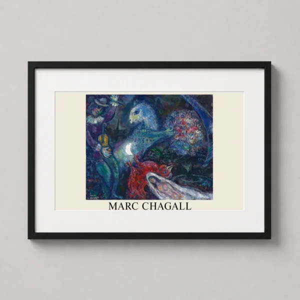 Marc Chagall La Nuit Enchantée 1964 Surrealist Fine Art Print