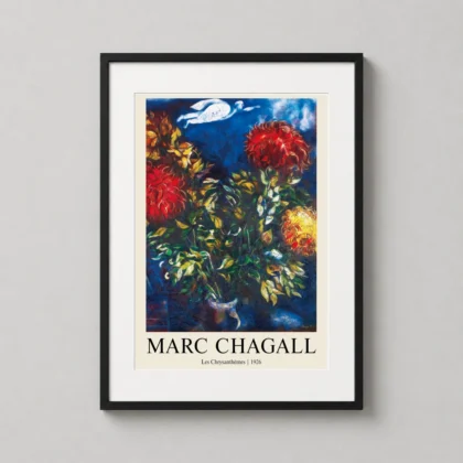 Marc Chagall Botanical – Les Chrysanthèmes 1926 Vintage Floral decorative art print for curated interiors by MerchFuse