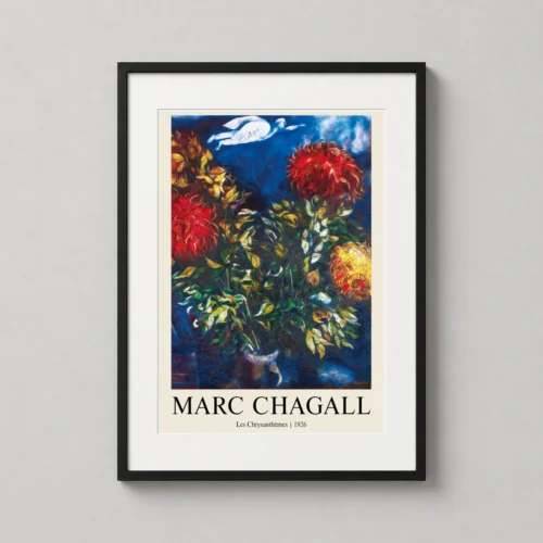 Les Chrysanthèmes 1926, Marc Chagall Vintage Floral Art Print