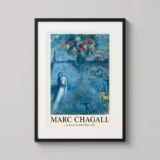 Marc Chagall Les Maries au Bord de la Seine 1980 Art Print