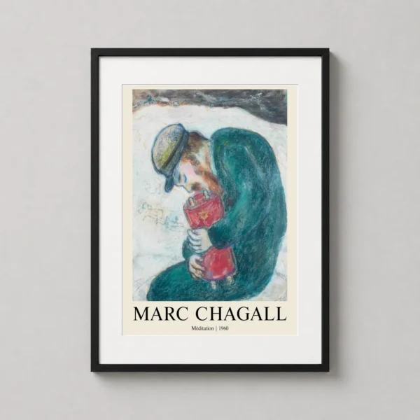 Marc Chagall Meditation 1960 Jewish Heritage Expressionist Art Print