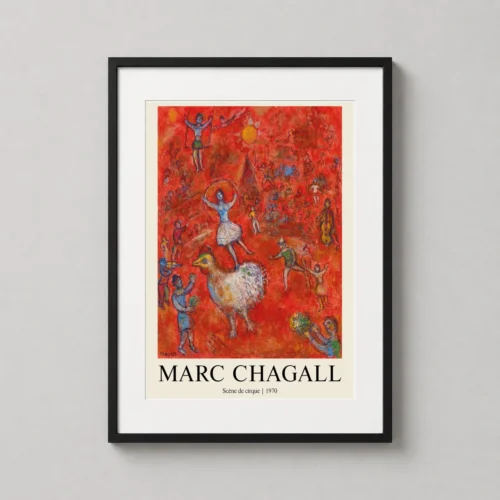 Marc Chagall Scène de cirque 1970 Expressionist Art Print