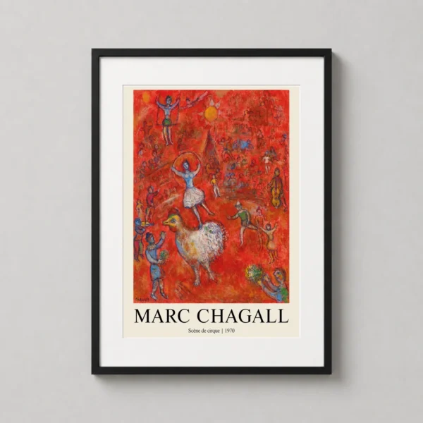 Marc Chagall Scène de cirque 1970 Expressionist Art Print