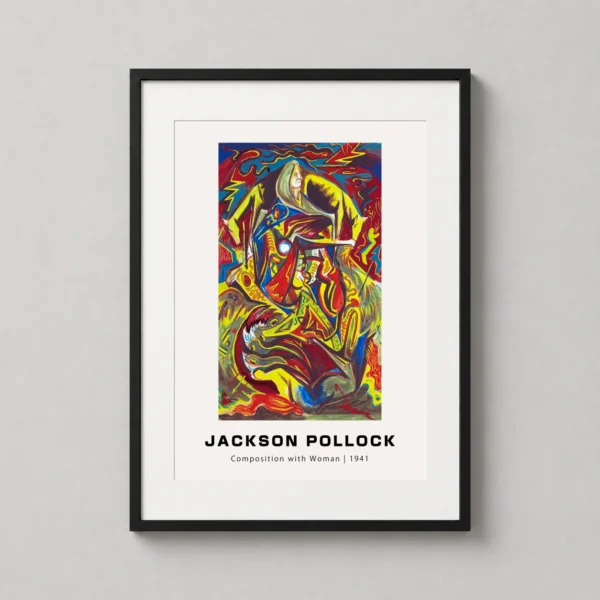 Jackson Pollock Composition with Woman 1941 Abstract Art Print