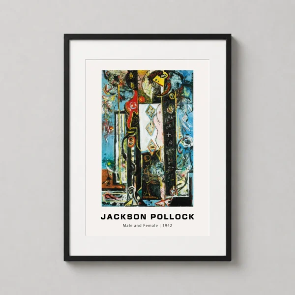 Jackson Pollock Male and Female 1942 Abstract Expressionist Art Print