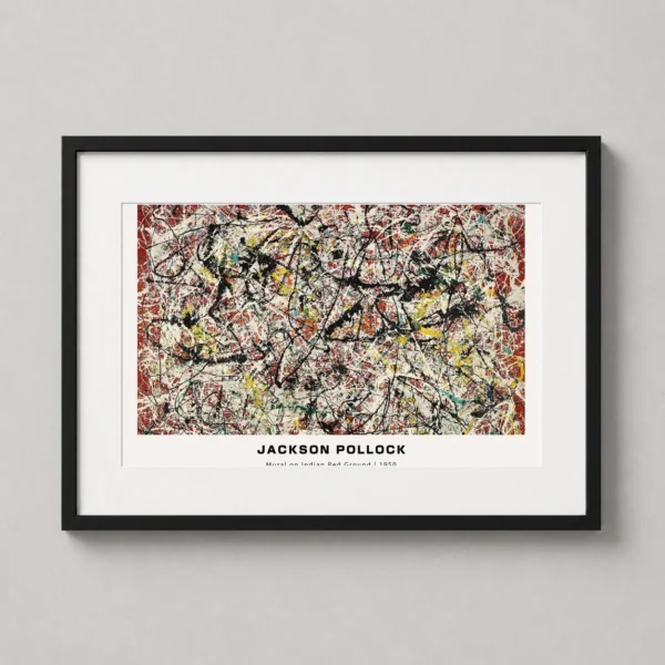 Jackson Pollock Mural on Indian Red Ground 1950 Abstract Art Print
