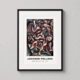 Jackson Pollock Naked Man with Knife 1941 Expressionist Art Print