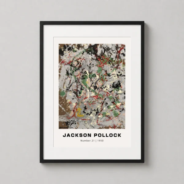 Jackson Pollock Number 21, 1950 Abstract Expressionist Art Print