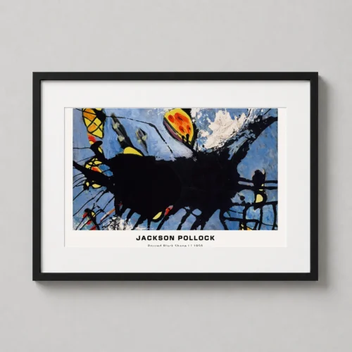Jackson Pollock Poured Black Shape I 1950 Abstract Art Print