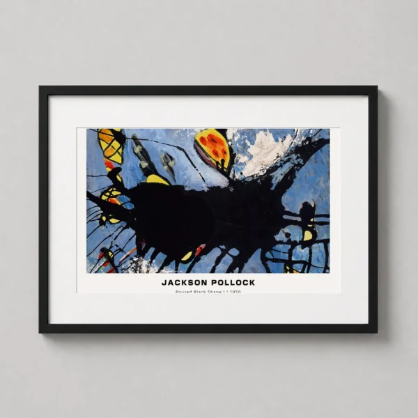 Jackson Pollock Poured Black Shape I 1950 Abstract Art Print
