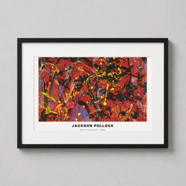 Jackson Pollock Red Composition 1946 Abstract Expressionist Art Print