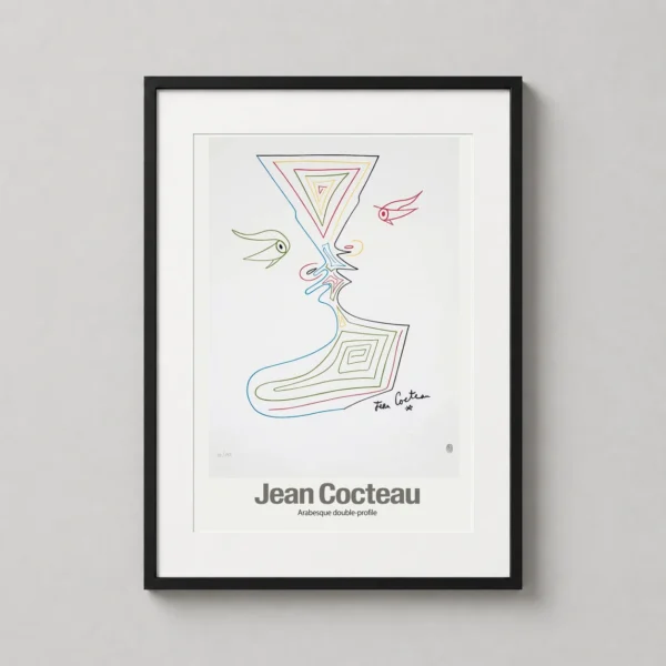 Jean Cocteau Arabesque Double Profile Surrealist Art Print