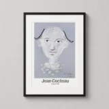 Jean Cocteau Arlequin 1963 Modernist Portrait Art Print