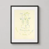 Jean Cocteau Nourrir la Bouche et les Yeux 1957 Exhibition Poster