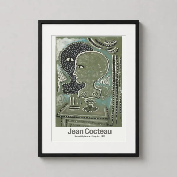 Jean Cocteau Busts of Orpheus and Eurydice 1926 Surrealist Art Print