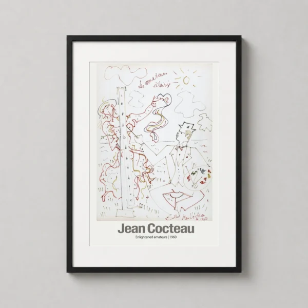 Jean Cocteau Enlightened Amateurs 1960 Modern Art Print