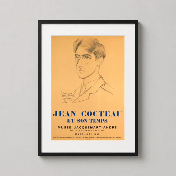 Pablo Picasso Jean Cocteau 1965 Exhibition Poster Art Print