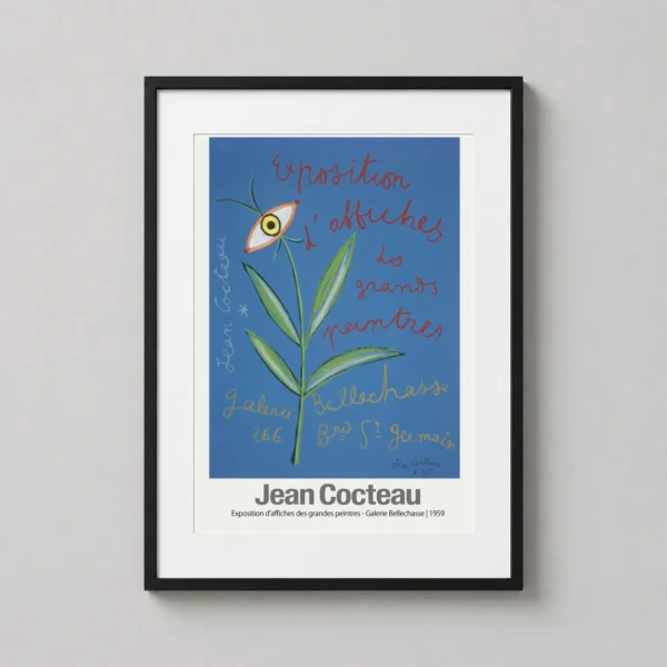 Jean Cocteau Galerie Bellechasse 1959 Surrealist Flower Art Print