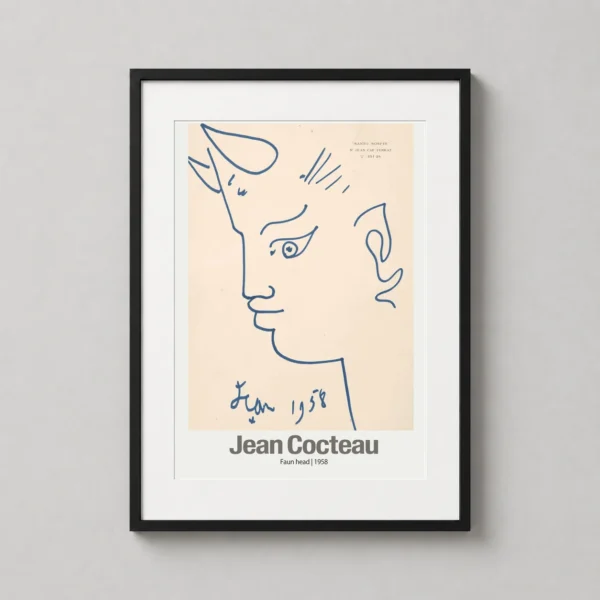 Jean Cocteau Faun Head, Santo Sospir 1958 Art Print