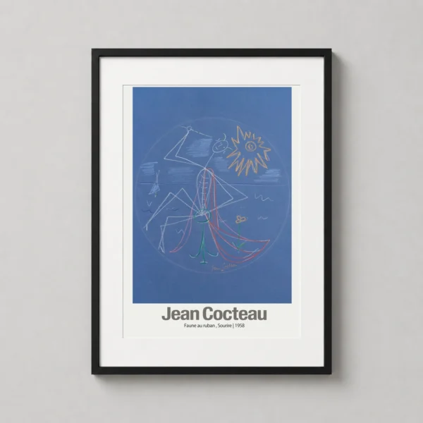 Jean Cocteau, Faune au ruban, Sourire 1958 Surrealist Art Print