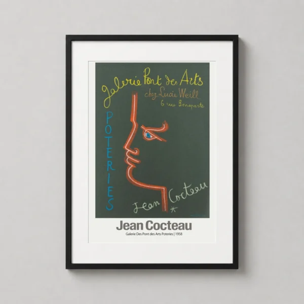 Jean Cocteau Galerie Des Pont des Arts 1958 Exhibition Art Print