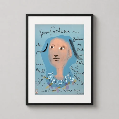 Jean Cocteau 1955 Lucie Weill Galerie du Pont des Arts Exhibition Poster