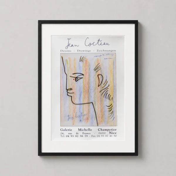 Jean Cocteau Galerie Michelle Champetier Nice Exhibition Art Print