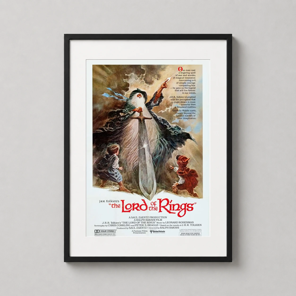Lord of the Rings — gandalf holding a giant sword while Frodo and Sam look on in Ralph