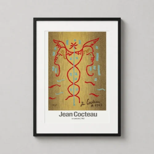 Le Caducee 1963 by Jean Cocteau Modernist Surrealist Art Print