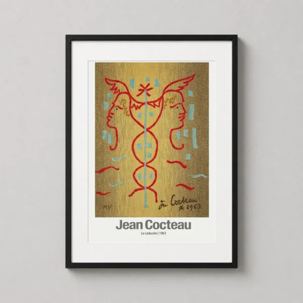 Le Caducee 1963 by Jean Cocteau Modernist Surrealist Art Print