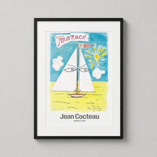 Jean Cocteau Monaco 1959 Sailboat Exhibition Art Print
