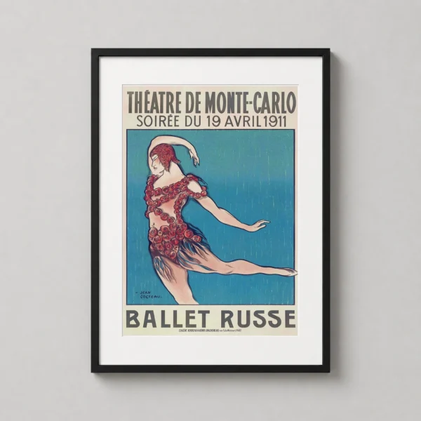 Nijinsky Ballet Russe Monte Carlo 1911 Jean Cocteau Art Print