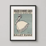 Ballet Russe Monte Carlo 1911 Jean Cocteau Vintage Art Print