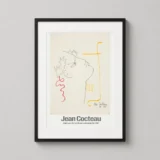 Jean Cocteau Orpheus at the Lyre 1960 Line Drawing Art Print