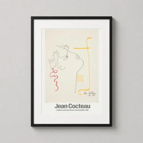 Jean Cocteau Orpheus at the Lyre 1960 Line Drawing Art Print