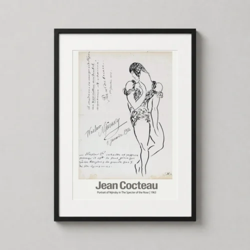 Jean Cocteau Portrait of Nijinsky Specter of the Rose Art Print