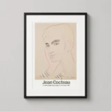Jean Cocteau Roland Petit Portrait 1946 Modern Sketch Art Print